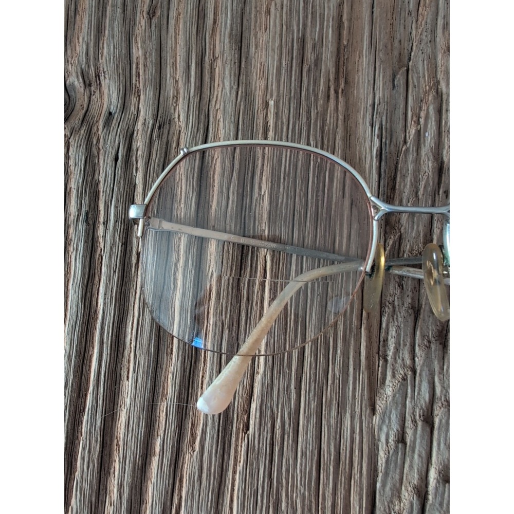 Vintage Eyeglasses Anita RS Windsor Aviator Round Gold Metal Half Rim Oversized - Picture 3 of 16